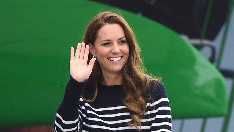 Im Juli 2022 besuchte Prinzessin Kate Plymouth im maritimen Look.