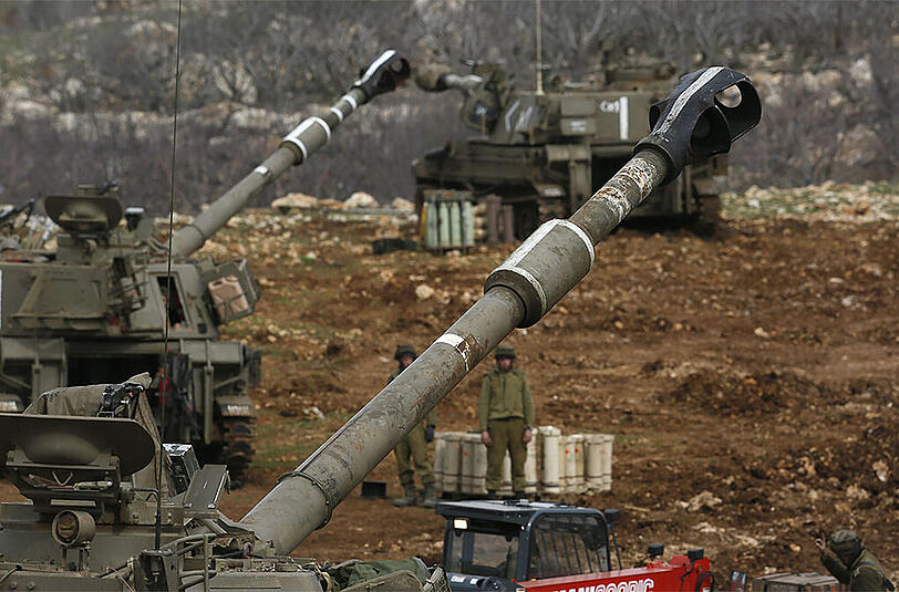 Raketenstellungen in den Golanhöhen.