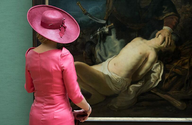 Königin Maxima und Willem-Alexander der Niederlande besuchen am Mittwochmorgen die Alte Pinakothek in München.