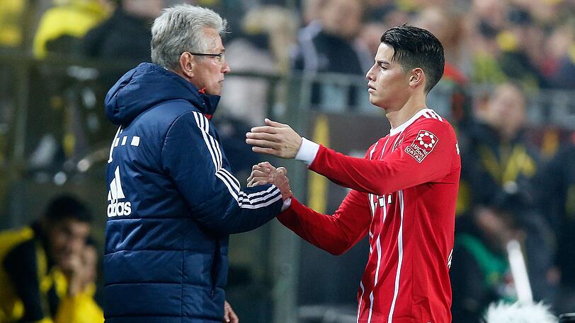 Vertraute beim FC Bayern: Trainer Jupp Heynckes (li.) und James Rodriguez.