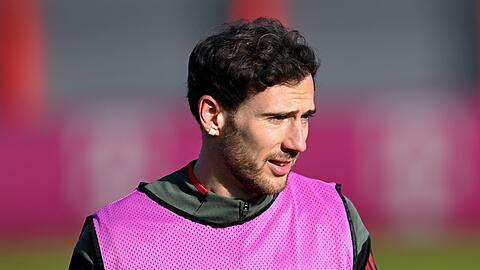 Wo liegt seine Zukunft? Leon Goretzka beim Bayern-Training vor dem Eindhoven-Spiel.