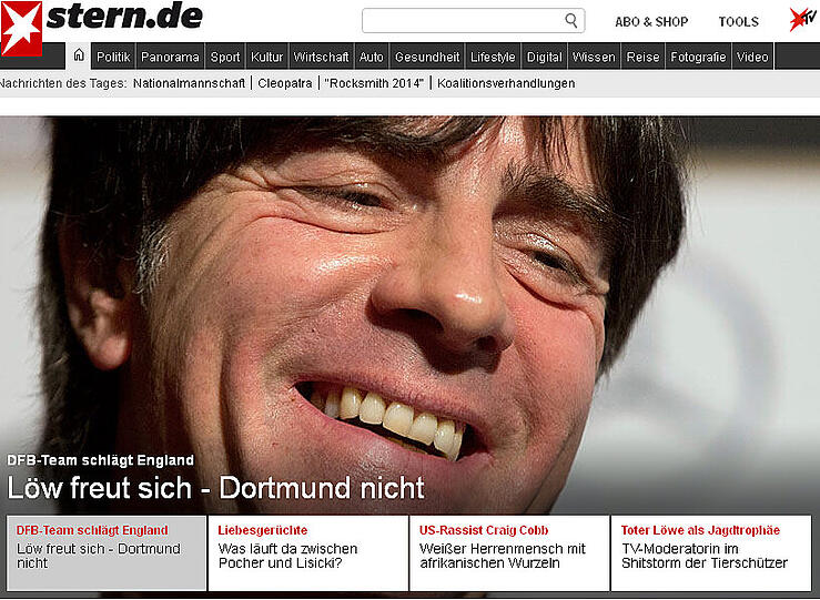 Der Stern stellt nach dem Sieg der DFB-Elf in Wembley den Konflikt zwischen Löw und Dortmund in den Vordergrund.