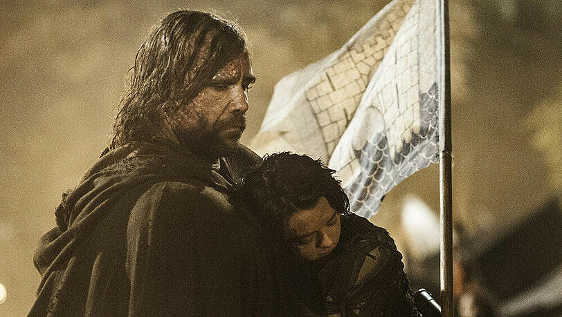 The Hound (McCann) - in der deutschen Version der Bluthund - mit Arya Stark (Williams) zu Pferde