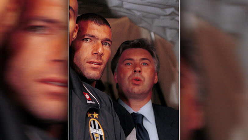 Gemeint ist Zinedine Zidane, mit dem Ancelotti zwei Jahre lang (1999-2001) bei Juventus Turin zusammenarbeitete. Gemeint ist Zinedine Zidane, mit dem Ancelotti zwei Jahre lang (1999-2001) bei Juventus Turin zusammenarbeitete.