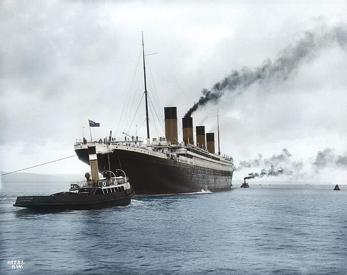 Von Southampton nach New York sollte sie fahren &ndash; doch sie ist nie angekommen: die 269 Meter lange RMS Titanic der britischen Reederei White Star Line.