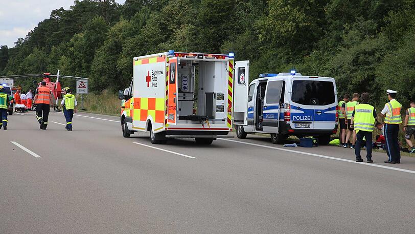 Auch ein Rettungshubschrauber war im Einsatz.