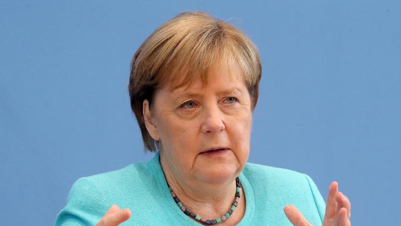 Bundeskanzlerin Angela Merkel (CDU) in der Bundespressekonferenz.