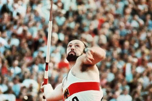 Der goldene Wurf auf 90,48 Meter: Klaus Wolfermann bei den Olympischen Spielen 1972 in München.