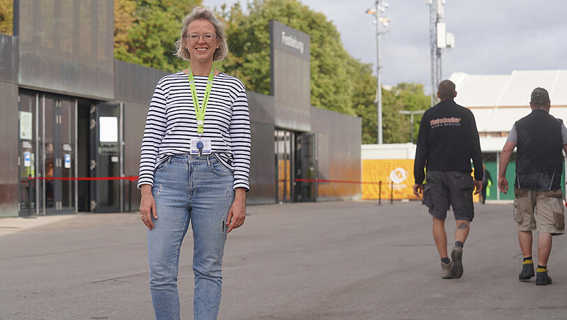 Kristina Gottlöber (41) ist Sozialpädagogin. Sie arbeitet bei IMMA, der Kontaktstelle für Mädchenarbeit in der Humboldtstraße. Der Safe Space befindet sich hinter dem Schottenhamel-Zelt. Kristina Gottlöber (41) ist Sozialpädagogin. Sie arbeitet bei IMMA, der Kontaktstelle für Mädchenarbeit in der Humboldtstraße. Der Safe Space befindet sich hinter dem Schottenhamel-Zelt.