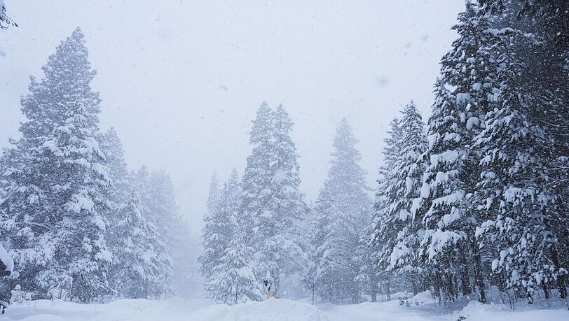 In Kalifornien ist viel Schnee gefallen.