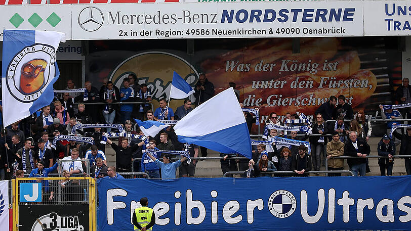 Freibier-Ultras: die Fans der Sportfreunde Lotte.