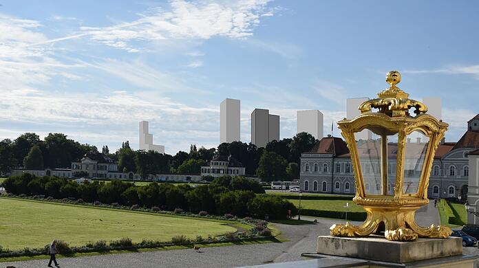 Blick vom Schloss Nymphenburg auf Hochhaustürme? Den Gegnern ist das ein Graus.