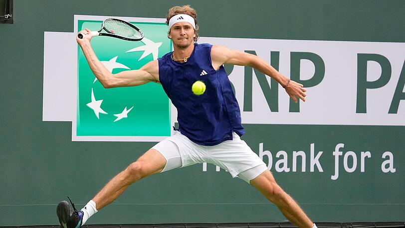 Für Alexander Zverev kam in Indian Wells im Achtelfinale das Aus.
