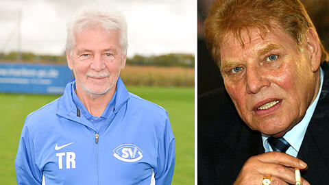 Ein Roter und ein Blauer: Toni Plattner (li.) und Ex-Löwen-Präsident Karl-Heinz Wildmoser.