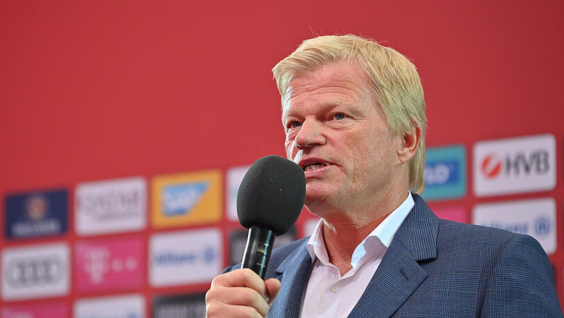 Bayerns Vorstandsvorsitzender Oliver Kahn beim Pressetermin am Montag.