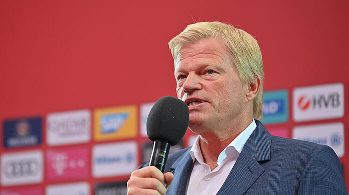 Bayerns Vorstandsvorsitzender Oliver Kahn beim Pressetermin am Montag.