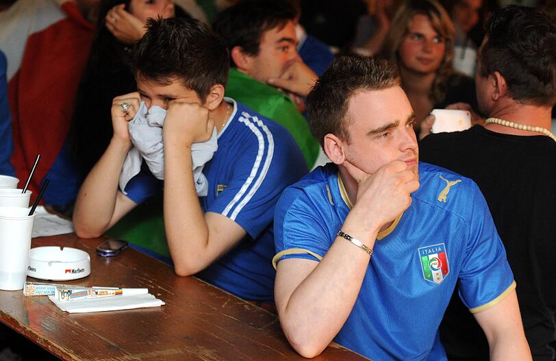 Trauer hingegen bei den Italien-Anhängern.