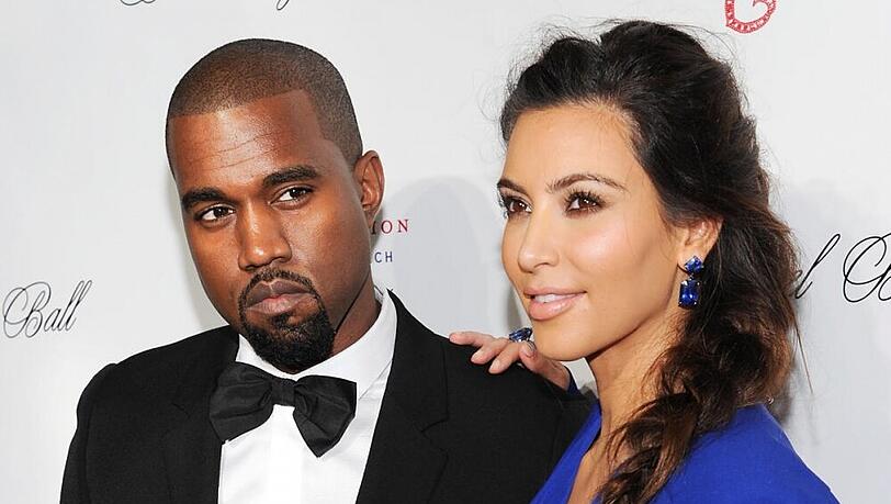Zoff wegen Babyfotos: Kanye West und Kim Kardashian Zoff wegen Babyfotos: Kanye West und Kim Kardashian