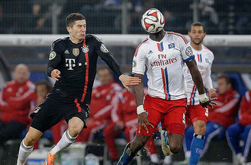 Robert Lewandowski (l) zeigte gegen den HSV eine starke Vorstellung.