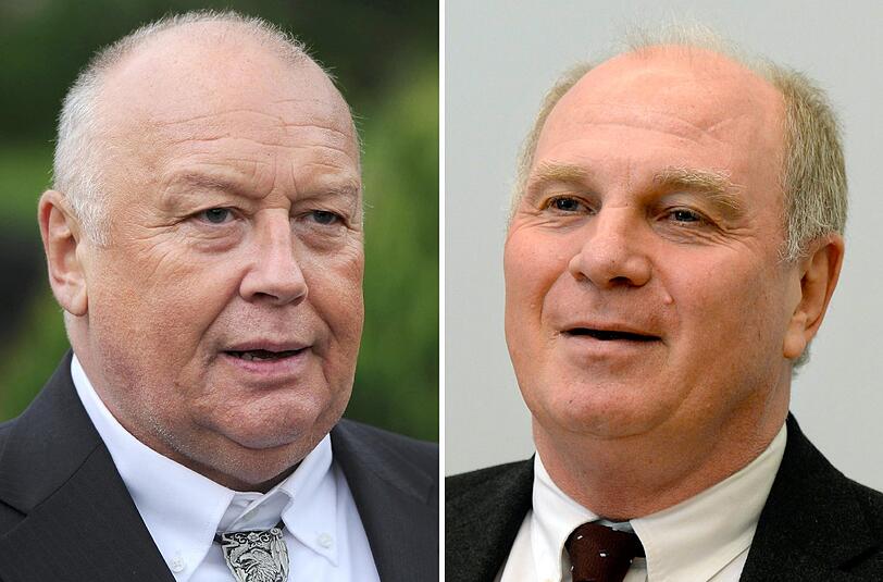 Thomas Thieme (re.) spielt für das ZDF Uli Hoeneß
