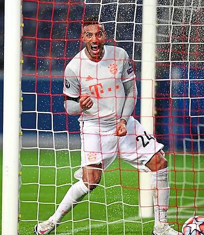 Der 14. Sieg: Tolisso bejubelt sein Tor gegen Salzburg. F: sampics/AK Der 14. Sieg: Tolisso bejubelt sein Tor gegen Salzburg. F: sampics/AK