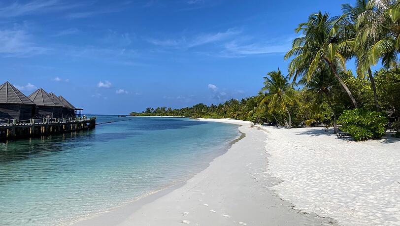 Urlaubsziel: Ein Strand auf den Malediven.