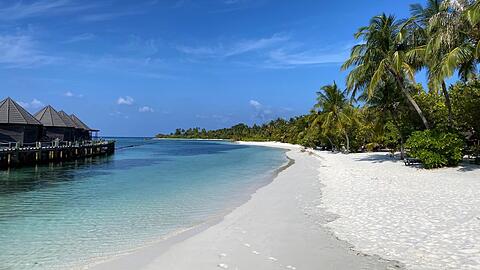 Urlaubsziel: Ein Strand auf den Malediven.