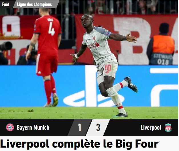 "L'Équipe": Liverpool komplettiert die großen Vier.