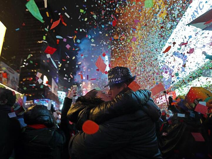 Big Love: Joey und Claudia Flores aus Kalifornien am Times Square in New York.
