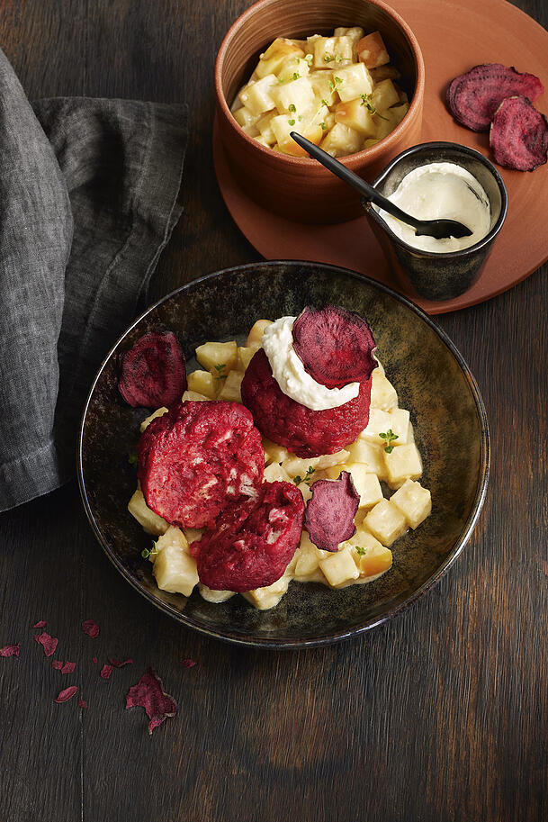 Rote-Bete-Knödel: So schauen sie aus, wenn sie gelungen sind. Rote-Bete-Knödel: So schauen sie aus, wenn sie gelungen sind.