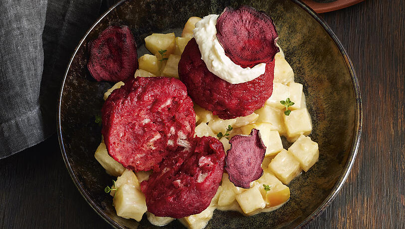 Rote-Bete-Knödel: So schauen sie aus, wenn sie gelungen sind. Rote-Bete-Knödel: So schauen sie aus, wenn sie gelungen sind.