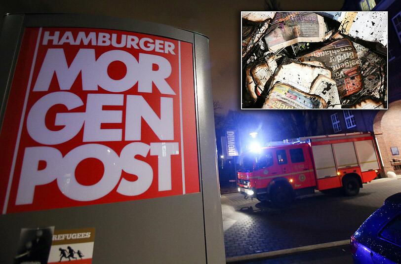 Auf das Archiv der "Hamburger Morgenpost" ist in der Nacht zum Sonntag ein Brandanschlag verübt worden.