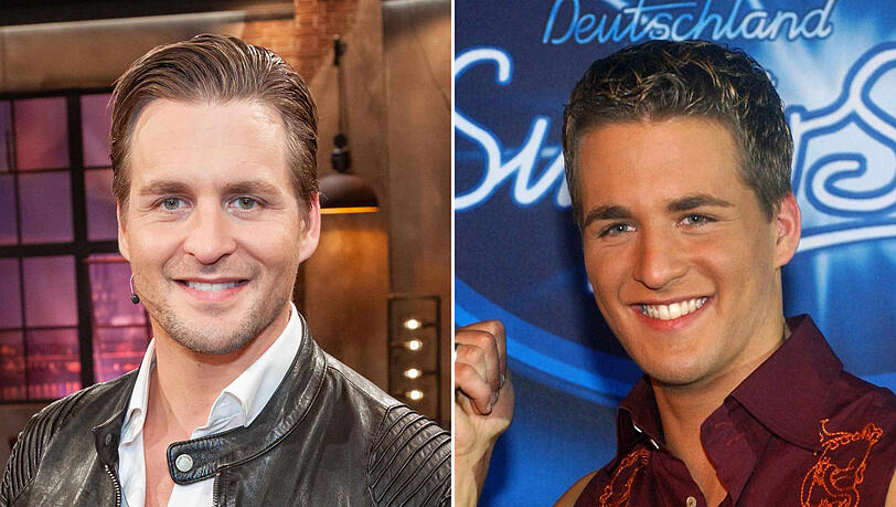 Links: Alexander Klaws im Jahr 2019. Rechts: Klaws nach seinem "DSDS"-Sieg im Jahr 2003. Links: Alexander Klaws im Jahr 2019. Rechts: Klaws nach seinem "DSDS"-Sieg im Jahr 2003.