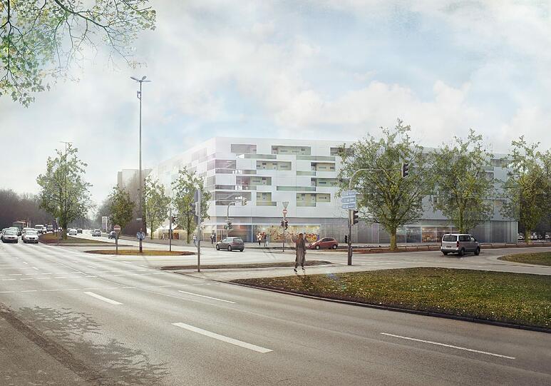 So soll die Fassade vom Innsbrucker Ring aus aussehen.