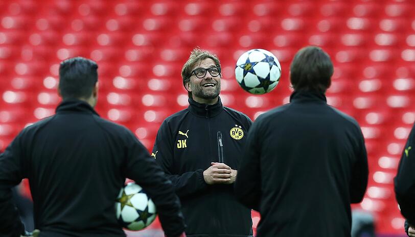 Nach der PK haben auch die Spieler des BVB ihr letzes Training vor dem großen Finale absolviert. Die Bilder