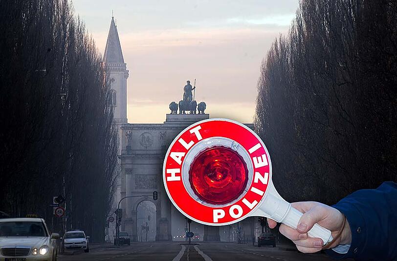 Die vier Männer fuhren mit bis zu 100 Stundenkilometern über die Leopoldstraße. (Archiv-/Symbolbild)