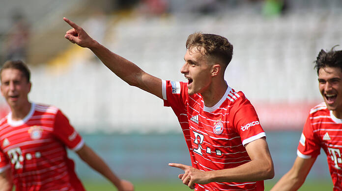Justin Janitzek erzielte das 1:0 für den FC Bayern II, am Ende sollte es dennoch nicht für den Sieg reichen.