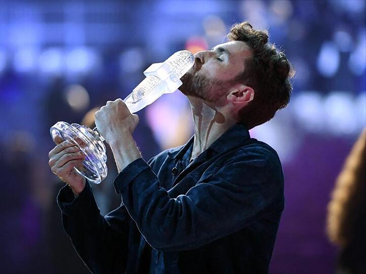 Duncan Laurence aus den Niederlanden nach seinem Sieg.