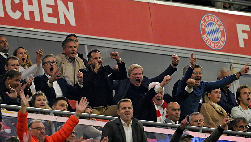Die Vereinsspitze des FC Bayern - rechts Präsident Herbert Hainer - will auch ab dem Champions-League-Achtelfinale aufwärts Siege der Mannschaft bejubeln.