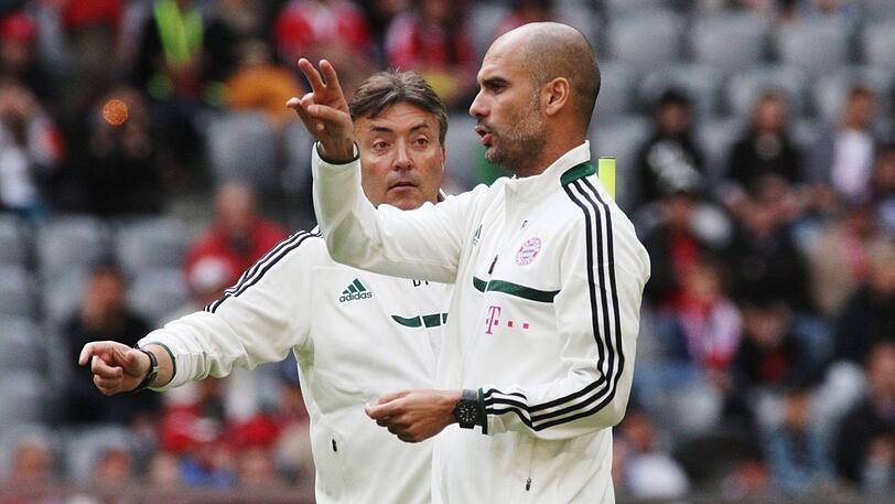 Drei Jahre gemeinsam bei Bayern: Torrent (l.) und Guardiola.