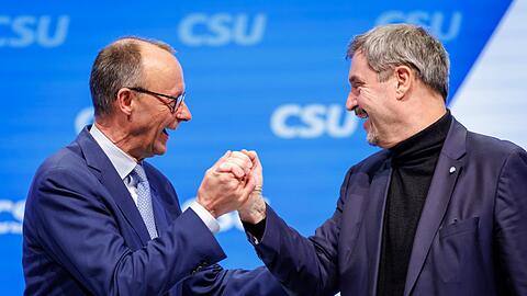 Markus Söder und Friedrich Merz (l.)