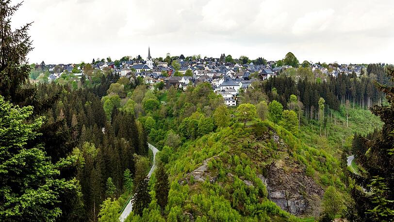 Blick auf das fränkische Städtchen Nordhalben.