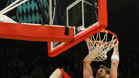 Jared Homan beim Dunk: Der US-Amerikaner überzeugte gegen Artland.