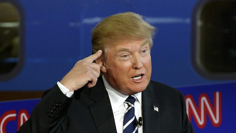 Schon durch seine Gestik wirkt Donald Trump provozierend. Schon durch seine Gestik wirkt Donald Trump provozierend.