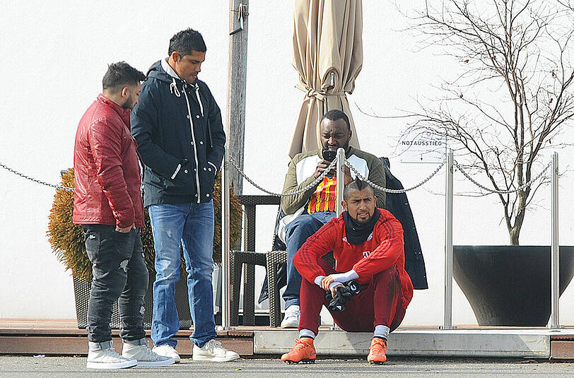 Arturo Vidal im Bayern-Training am Dienstag.