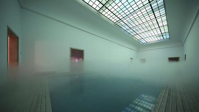 Haus der Kunst: Fujiko Nakaya "Nebel Leben" vom 8.4. bis 31.7.22

Foto Sigi Müller