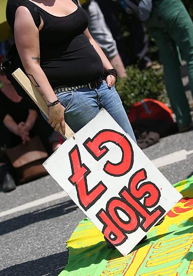 Die Bilder von der Demonstration in Garmisch.