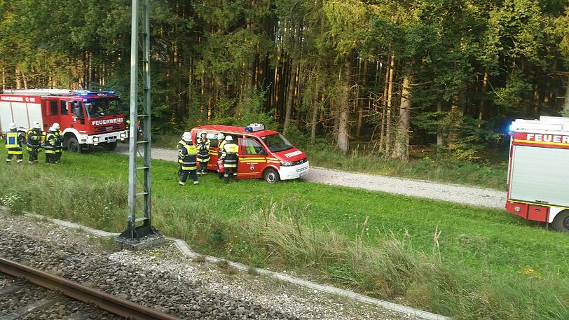 Weitere Bilder von der evakuierten BOB in der Nähe von Deisenhofen.