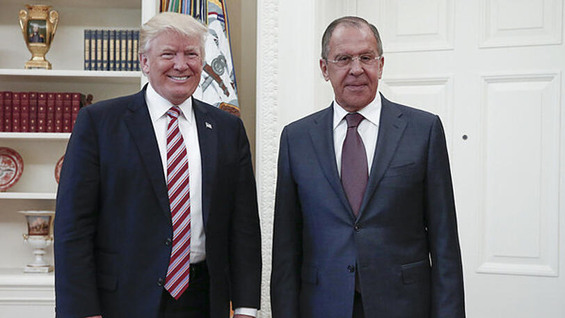 US-Präsident Donald Trump und Russlands Außenminister Sergej Lawrow bei ihrem Treffen im Weißen Haus in Washington.
