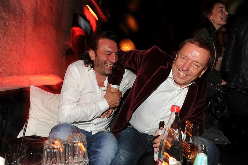 Ugo Crocamo witzelt mit Franz Rauch...